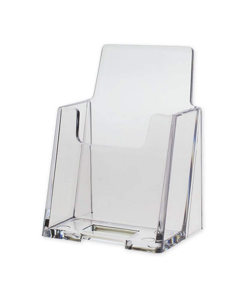 SourceOne Premium Vertical Clear Business Card Holder, Slant Back - Image 2